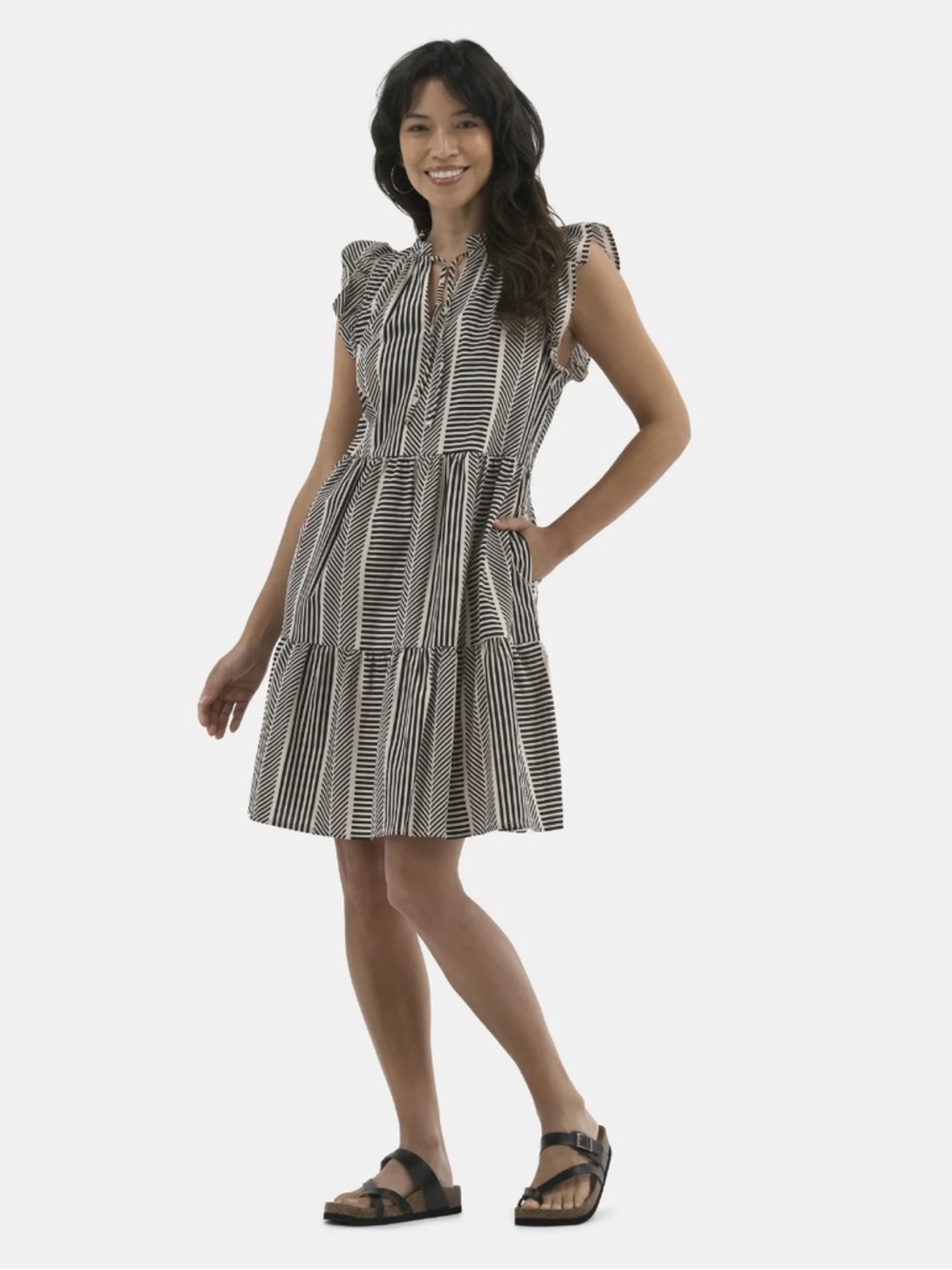 Time and Tru Women's Flutter Sleeve Mini Dress, XL. Promo 🆓 Gift Until 05/30